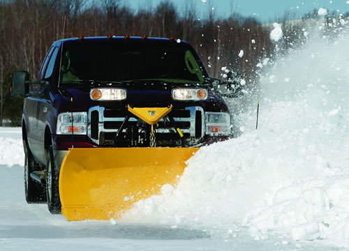 black snow plow