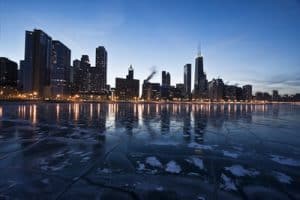 chicago ice skyline