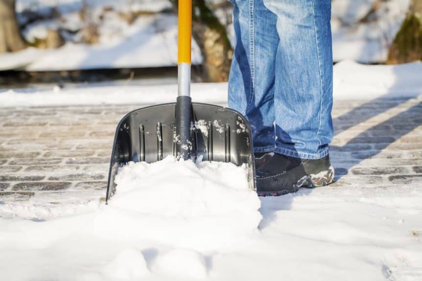 sidewalk snow shoveling