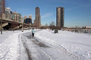 winter jogging chicago